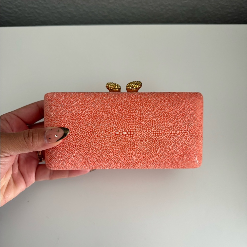 NWOT elegant KOTUR Shagreen Minaudiere stingray clutch